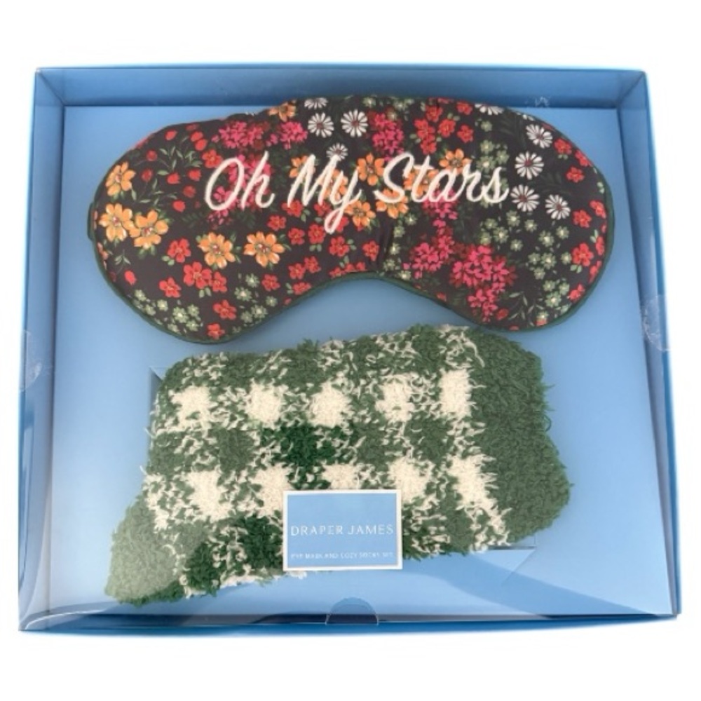 NWT Draper James Eye Mask and Socks Set